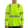 Men's Force High Visibility Relaxed Fit Long Sleeve Class 3 T-Shirt