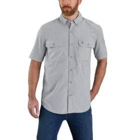 Men's Force Sun Defenderâ„¢ Chambray Relaxed Fit Short Sleeve Shirt - Sun Protection Shirts