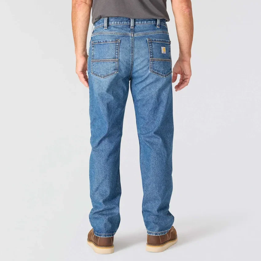 Men's Loose Fit Straight Leg Rugged Flex Work Jeans