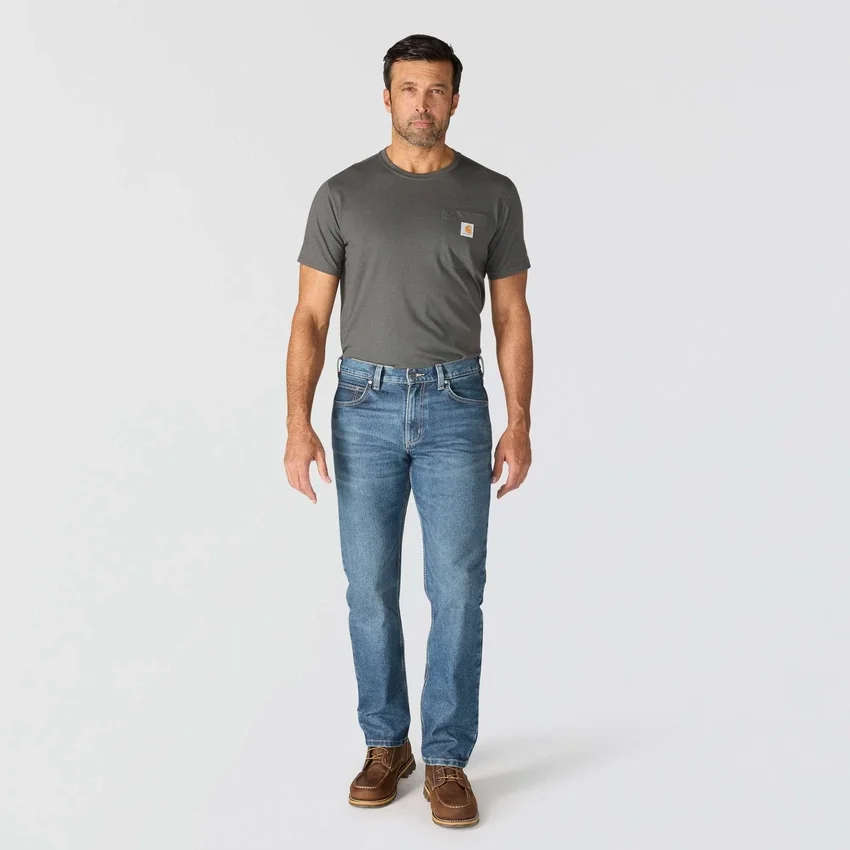 Men's Relaxed Straight Rugged Flex Work Jeans