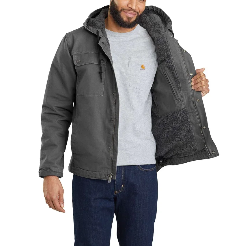 Men's Washed Duck Bartlett Sherpa-Lined Utility Jacket