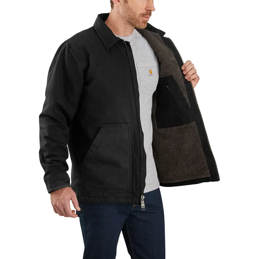 Men's Washed Duck Sherpa-Lined Ridge Coat