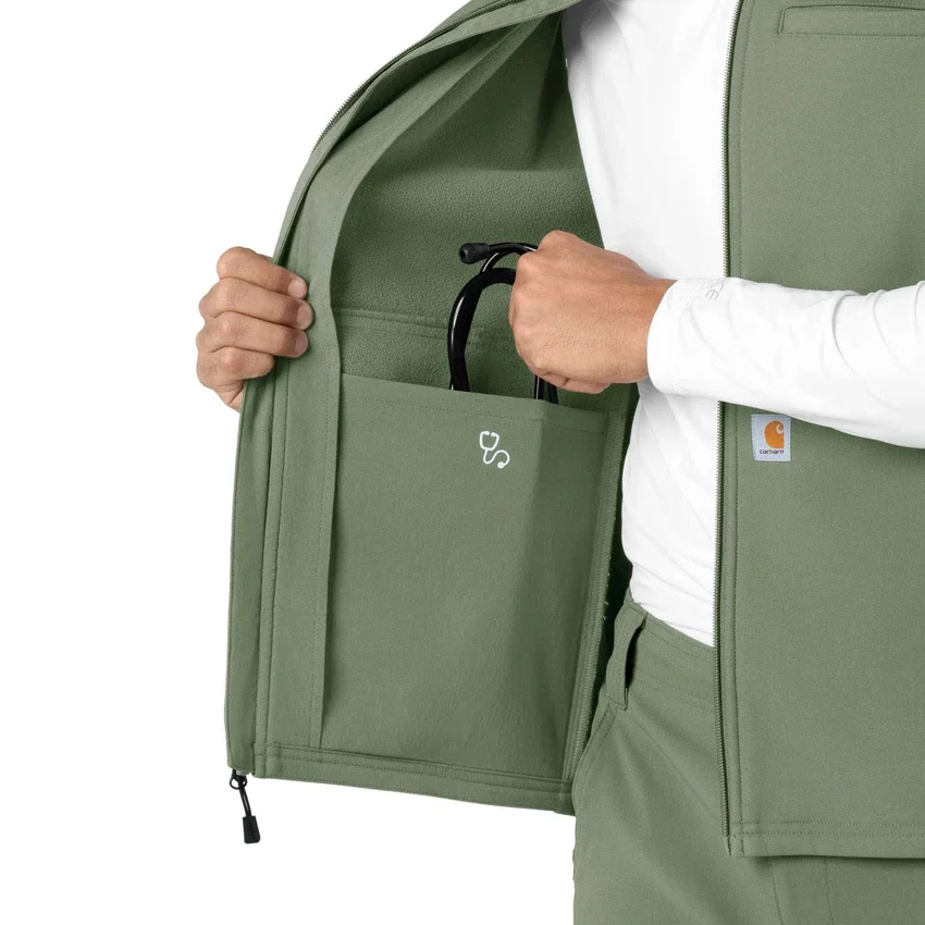 Rugged Flex® Men's Bonded Fleece Scrub Vest