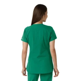 Women’s Force Essentials Notch Neck Tunic Knit Panel Scrub Top