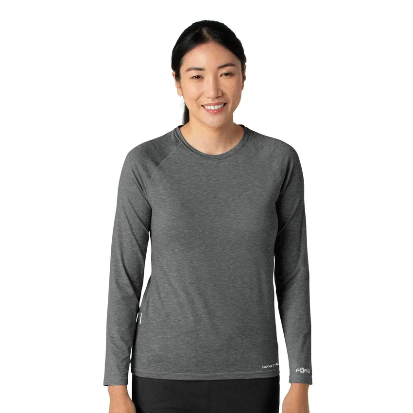 Women's Force Sub-Scrubs Heathered Performance Long Sleeve Tee