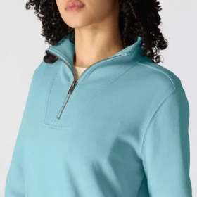 Women’s Lightweight Tencel Half-Zip Pullover Sweatshirt