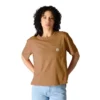Women's Tencel Loose Fit Lightweight Crewneck Pocket T-Shirt