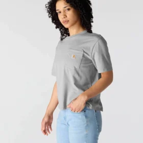 Women’s Tencel Loose Fit Lightweight Crewneck Pocket T-Shirt